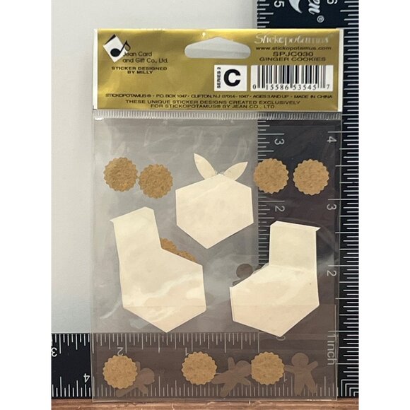 Jolees STICKER COLLAGE SPJC030 Gingerbread & Cookies Christmas Embellishment - Picture 4 of 4